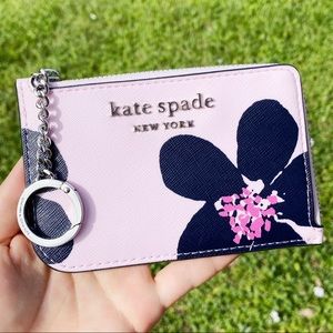 NWT Kate Spade grand flora 🌸l-zip Cardhold